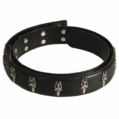 クロムハーツ ベルトストップ 1.5/30インチ 黒 CHROME HEARTS クロムハーツ（原本無） BELT STRAP 1.5 レザー