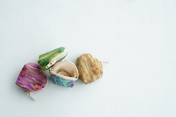 熱門禮物  鳥蛋零錢包  千綠絲夢 可放15個十元硬幣 可挑花布訂製