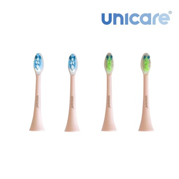 unicare®音波電動牙刷原廠替換刷頭四入組（珍珠粉）_廠商直送