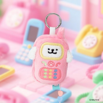 【線條小狗】絨毛吊飾 ( 手機款小白 /  手機款小金毛)