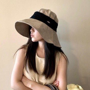 臺灣熱賣超大檐棉麻漁夫帽女春夏季新款日系時髦法式優雅遮陽旅行文藝帽子QXZ