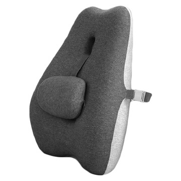可調式記憶棉舒適腰靠枕墊  40 x 14 x 50cm  升級款灰色