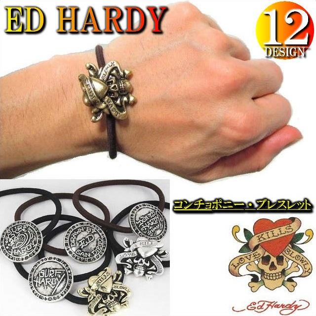 エドハーディー ed hardy コンチョポニー ヘアゴム/ブレスレット スカル | LINEブランドカタログ