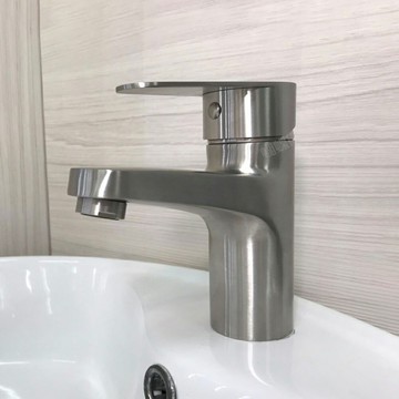 304不鏽鋼【單孔面盆龍頭】E288.大流量40芯.冷熱混合【領券滿額再折千12/31止】