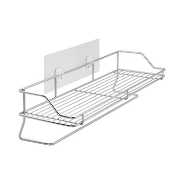 SHCJ 生活采家 壁掛瓶罐橫桿置物架 台灣製304不鏽鋼 #85004  銀色  1個