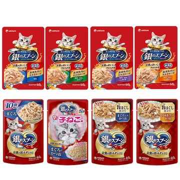 Unicharm 【unicharm pet嬌聯】日本 銀湯匙 餐包-55g * 16入〔貓餐包/貓零食〕