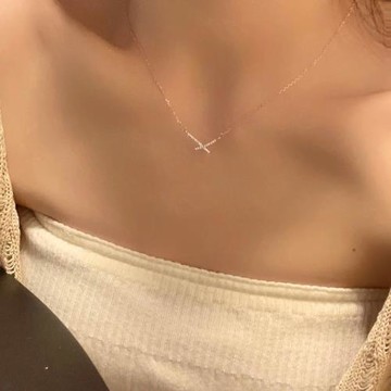 御木本S925純銀玫瑰金項鏈2024新款爆款輕奢小眾鎖骨鏈七夕情人節