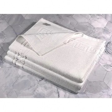 白色 【LIFE 來福牌】飯店純棉萬字邊浴墊 3入組