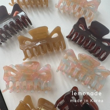🇰🇷韓國製🇰🇷x🇫🇷法國金標醋酸 中號6cm鯊魚夾｜穩固不扯髮｜半頭髮夾 韓國髮飾 鯊魚夾 lemonade