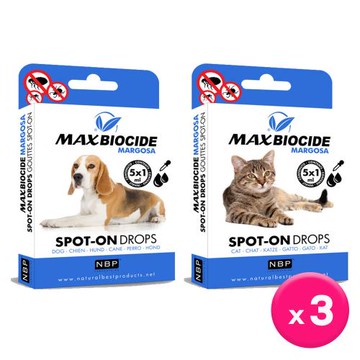 西班牙NBP-新型苦楝驅壁蝨滴劑x3盒(貓用/犬用)