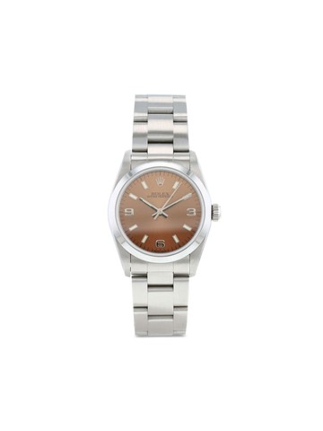 Rolex - 1997 pre-owned Oyster Perpetual 31mm - women - Steel/Sapphire Glass - One Size - Brown