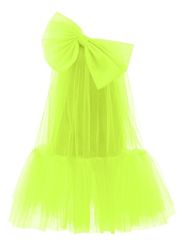 Tulleen - Maggi oversize-bow tulle dress - kids - Polyester/Cotton - 8 yrs - Green
