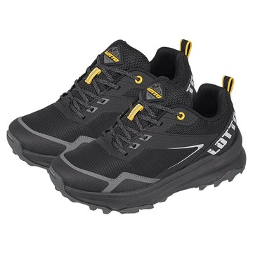 LOTTO 樂得 男款 CT 450 防潑水多功能野徑徒步鞋 寬楦 LT5AMR9280  黑色  26cm