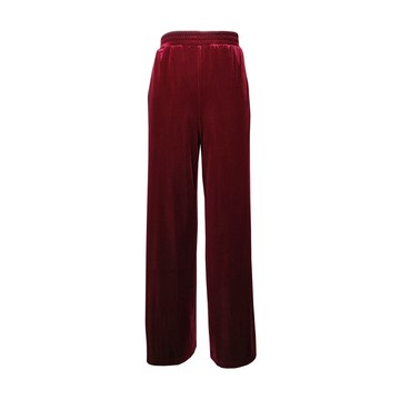 EVA勃根地紅絲光澤感褲子