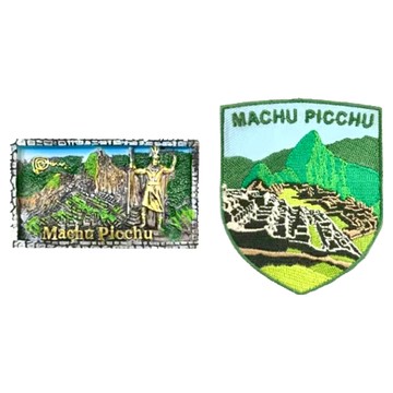 A-ONE 匯旺 秘鲁馬丘比丘 印加文明質感磁鐵 2件組 台灣製  7.5 x 6cm  質感磁鐵 + 識別章 多色