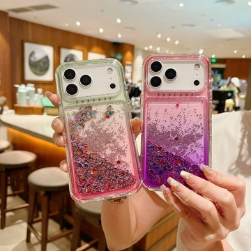 流沙 漸變雙色 亞克力 手機殼 適用於 iPhone 17 16 15 14 13 12 16E Pro Max 保護殼