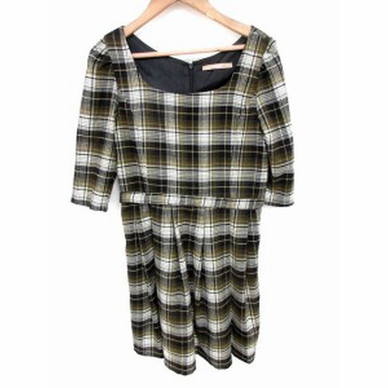 中古 ダズリン Dazzlin ワンピース 七分袖 ミニ チェック M 茶 ブラウン Akk5 レディース 通販 Lineポイント最大1 0 Get Lineショッピング