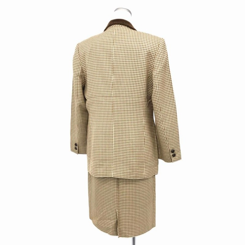 ☆Burberry's☆ウール チェック セットアップ ブラウン L相当 BURBERRY ウールチェックパターンセットアップ ブラウン／マルチ