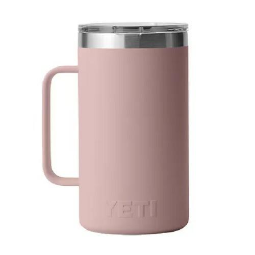 YETI Rambler oz Mug, Vacuum Insulated, Stainless Steel with MagSlider Lid, Sandstone Pink