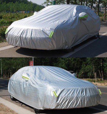 臺灣品牌poko汽車鋁膜車罩+棉絨送防盜繩+收納袋可開側門 汽車罩 防日曬 防雨 防鳥屎 防落葉