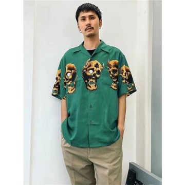 WACKO MARIA夏季歐美日系復古嘻哈潮流休閑寬松夏威夷短袖襯衣衫