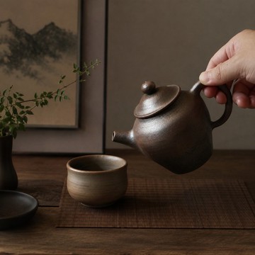 柴燒古樸茶壺 / 純陶土茶壺 / 小平凡手作