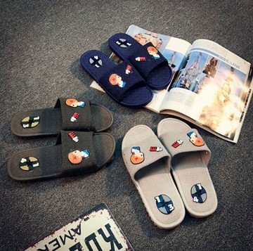 FINDSENSE Z1 日系 男 時尚 潮流 卡通小孩 防滑沙灘拖鞋 室內拖鞋 浴室拖鞋