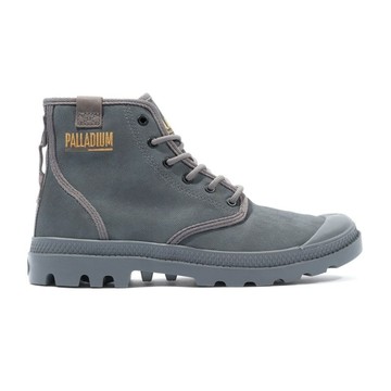 PALLADIUM 休閒鞋 PAMPA HI COATED 灰藍 橡膠大底 高筒軍靴 男女 74375-068