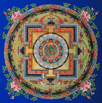 鉆石畫壇城新款藏傳唐卡綠度母心咒菩薩水晶滿鉆客廳5D十字繡