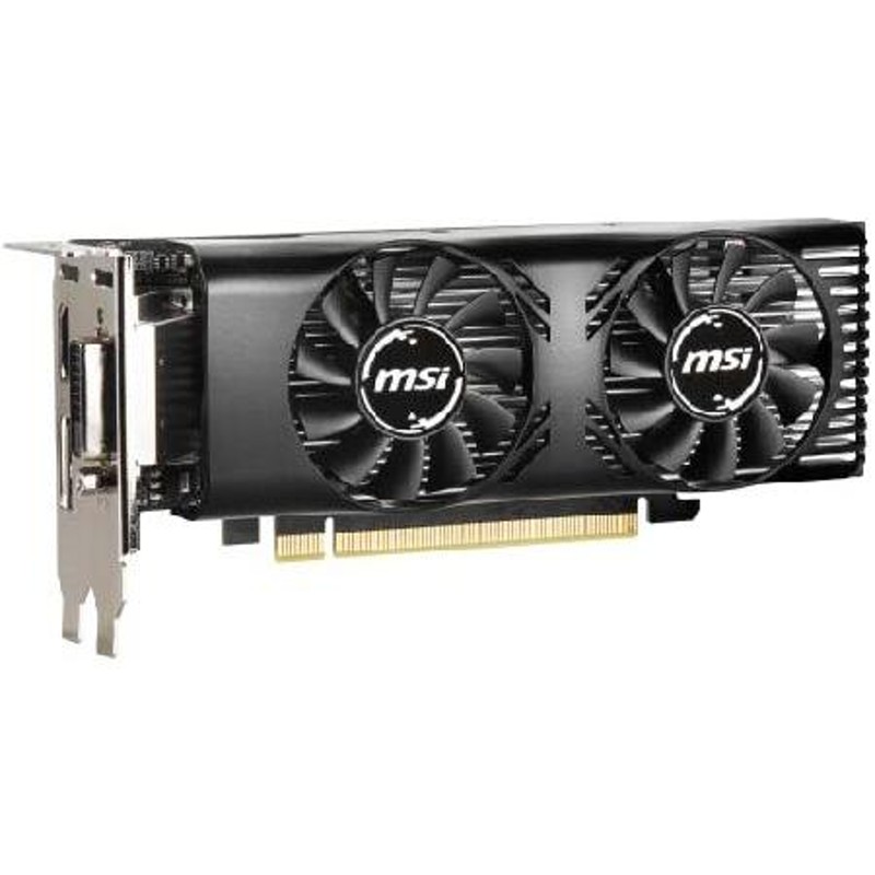 MSI GeForce GTX 1650 ロープロファイル デュアルファン グラフィック