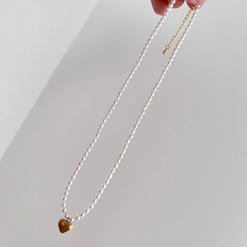 心之印記 天然珍珠心型墜飾項鍊