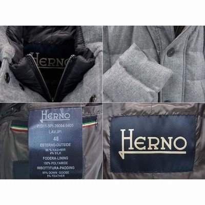 中古 美品 Herno ヘルノ カシミヤ シルク ダウンコート 48 グレー/71311 Loropiana RAIN SYSTEM ロロピアーナ |  LINEブランドカタログ