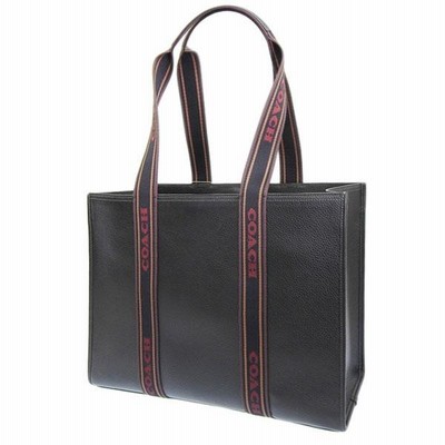 極美品✨コーチ ビジネスバッグ A4収納可能 トートバッグ レザー ブラック COACH コーチ レザー トートバッグ シボ革 ブラック A4収納可