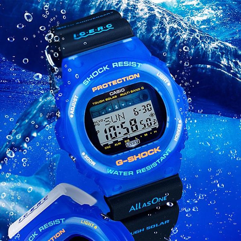 腕時計 G-SHOCK GWX-5700K-2JR カシオ CASIO 電波 ソーラーデジタル イルカ・クジラ 2021 「Love The Sea  And The Earth」 | LINEブランドカタログ