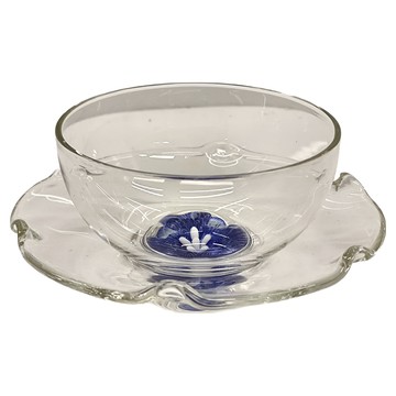 bargogo 巴果果 大口花茶杯組  特硬料玻璃  藍藍  1組