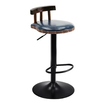 復古風升降吧台椅 450 x 450 x 450 13kg  藍色  1個