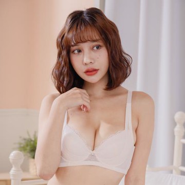 【法利諾 La Felino】曼波小葉3/4機能款無鋼圈蕾絲內衣 - 天空粉【L2318-10】