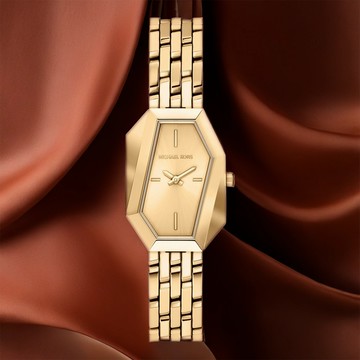 Michael Kors MK Suri 時尚幾何造型女錶-金/25mm MK7590