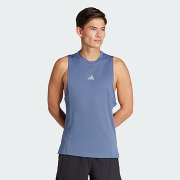 adidas 愛迪達 背心 男款 運動背心 慢跑 亞規 D4T HR TK 藍 IS3713