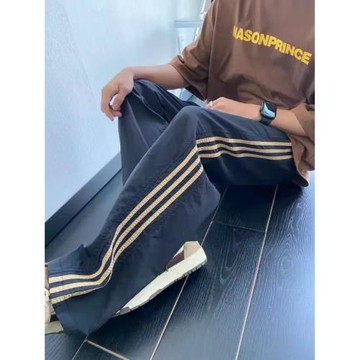 冰絲休閑褲男夏季薄款速干直筒褲子美式潮牌男生寬松透氣運動長褲