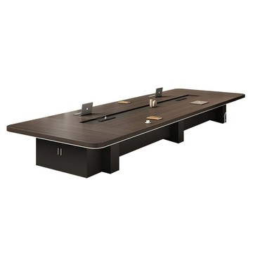 辦公家具大型會議桌長桌簡約現代辦公桌長方形會議室桌椅組合圓角[DD030109]