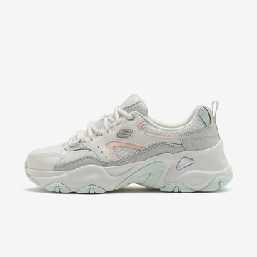 Kixpress-Skechers D'lites 5.0 女 運動休閒鞋 經典 復古 厚底 增高 穿搭 米 綠 [150521NTMT]