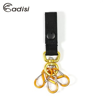 ADISI 織帶+20mm拉力鋁雙轉+4mmS鍛造鈎 AS17046 /(鑰匙圈、鋁合金、掛勾)