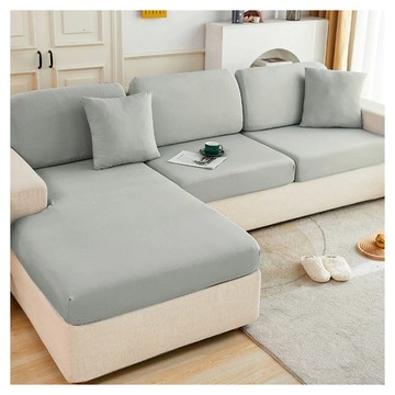 涼感新科技彈力冰絲沙發套  S(寬65~85cm x 長65~85cm 高5~20cm)  淺灰色  1件