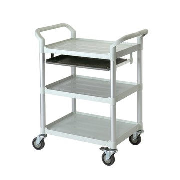 HUA SHUO DIY 三層置物附鍵盤抽多功能手推工具車(納推車/收納籃車/置物推車/餐推車/手推車 台灣製造 最大承重250公斤)