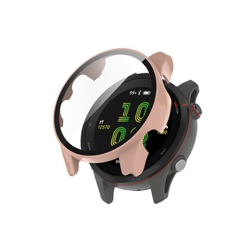 GOLDEN SHIELD Garmin Forerunner 手錶一體式保護殼-櫻花粉 佳明 970 965 170 265 錶殼+玻璃膜 保護殼 防摔殼 玻璃貼