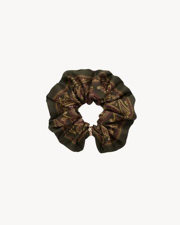 Saint Laurent Scrunchie In Paisley Silk Twill