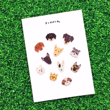 狗狗系列II 貼耳耳環 / 耳夾