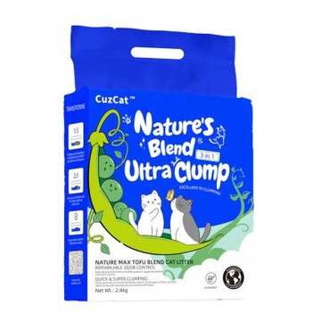 廠商直配【CuzCat卡滋貓】天然豆腐混合貓砂 (三合一極速凝結配方) 2.4kg *6入組