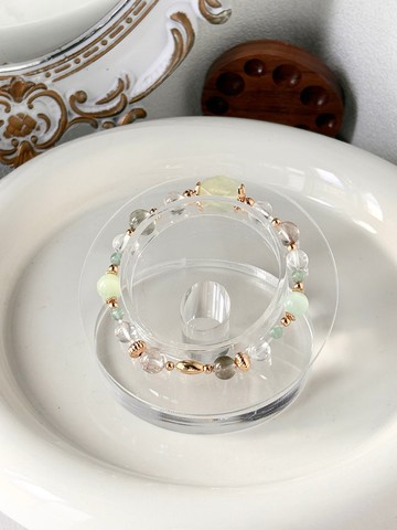 /青果/葡萄石白水晶 銅髮晶 綠紋石 綠藍晶 白水晶 綠髮晶